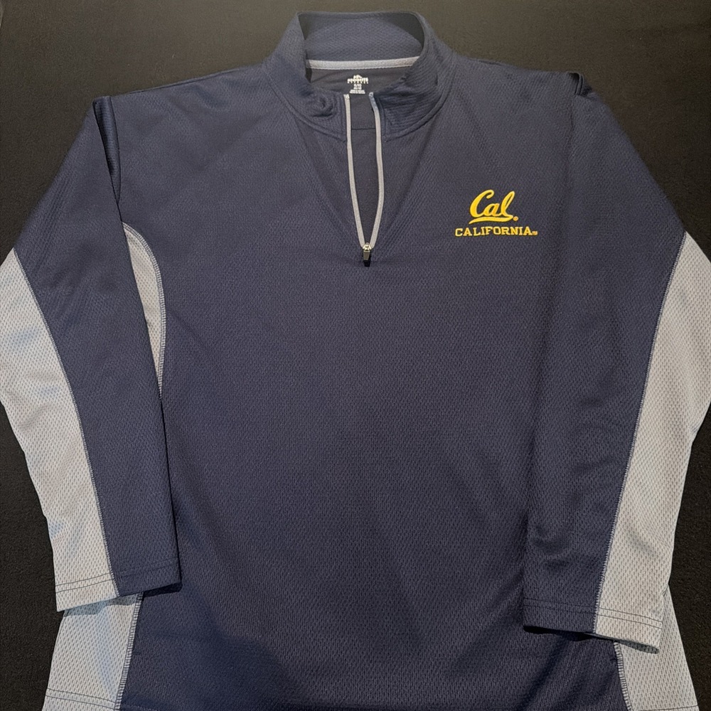 Cal Golden Bears Pullover 1/4 Zip Front Pocket Embroidered Mens Size XL